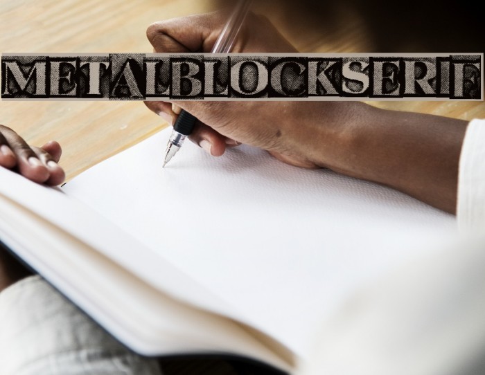 MetalBlockSerif Font examples