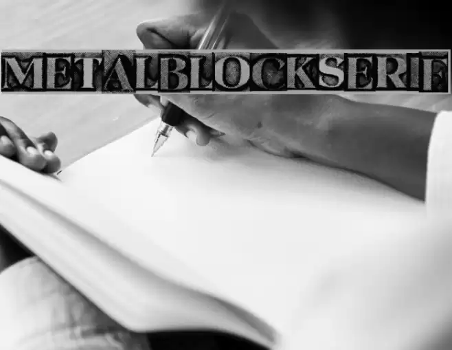 MetalBlockSerif Font examples