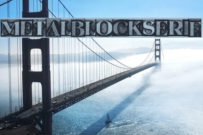 MetalBlockSerif Font examples