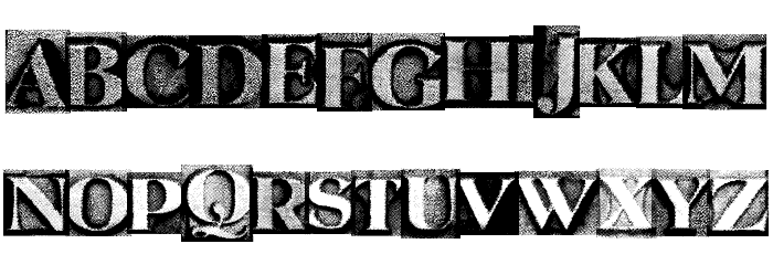 MetalBlockSerif Font Litere mici