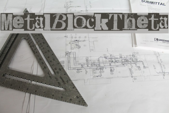 MetalBlockTheta Font examples