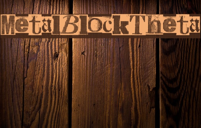 MetalBlockTheta Font examples