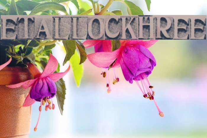 MetalBlockThree Font examples