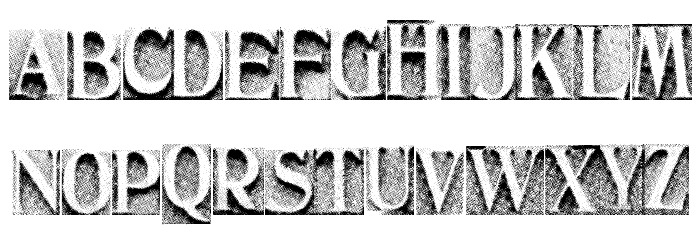 MetalBlockThree Font LOWERCASE