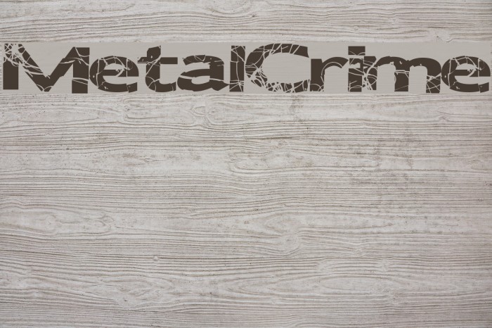 MetalCrime Font examples