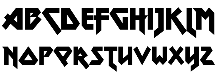 MetalLord-Regular Font LOWERCASE