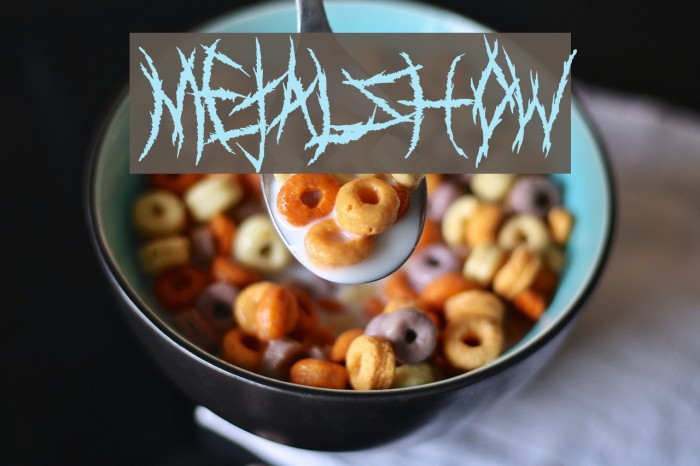 MetalShow Font examples
