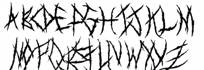 MetalShow Caratteri MINUSCOLO