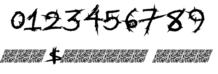 MetalShred Font OTHER CHARS