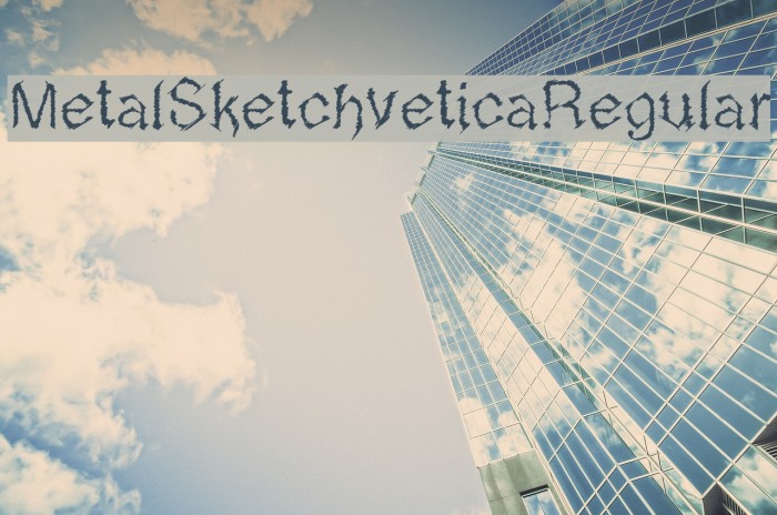 MetalSketchveticaRegular Font examples