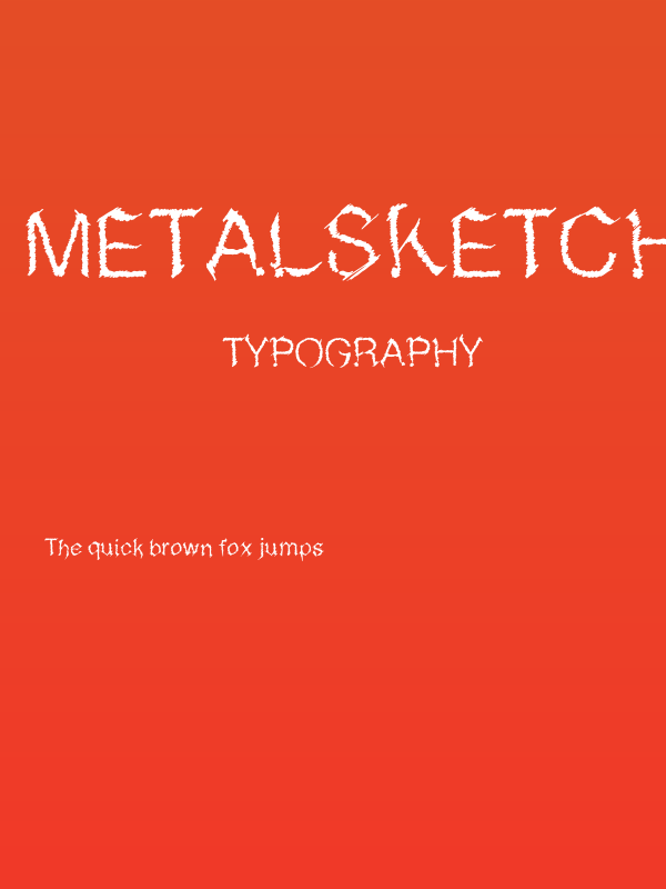 MetalSketchveticaRegular Poster