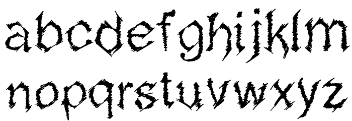 MetalSketchveticaRegular Font LOWERCASE