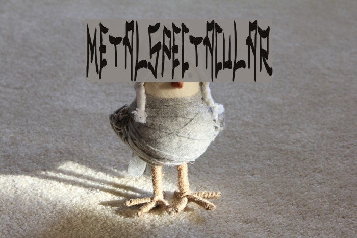MetalSpectacular Font examples