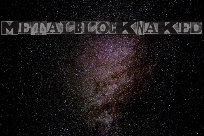 MetalblockNaked Font examples