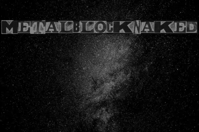MetalblockNaked Font examples