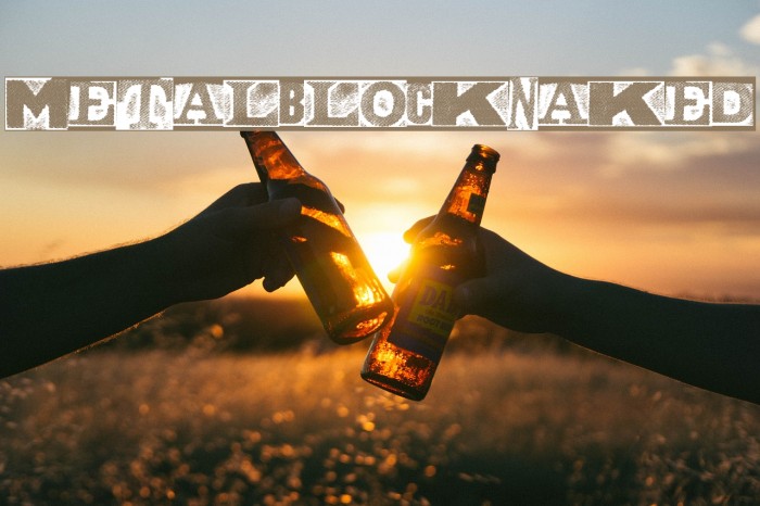 MetalblockNaked Font examples