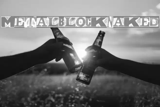 MetalblockNaked Font examples