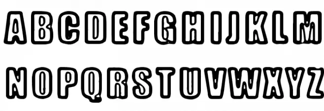 Metalbox Шрифта ВЕРХНИЙ