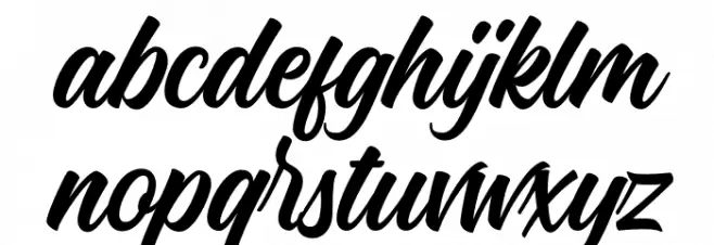 Metalia Schriftart Kleinbuchstaben