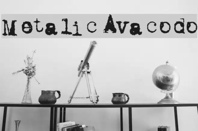 Metalic Avacodo Font examples