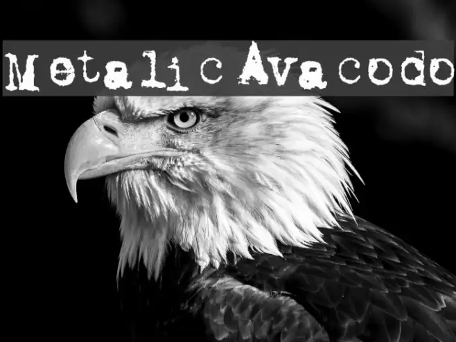 Metalic Avacodo Font examples