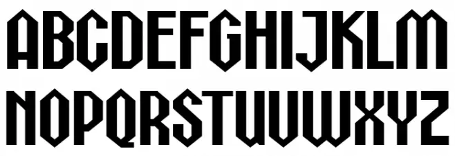 Metalick-Bold Schriftart Groß