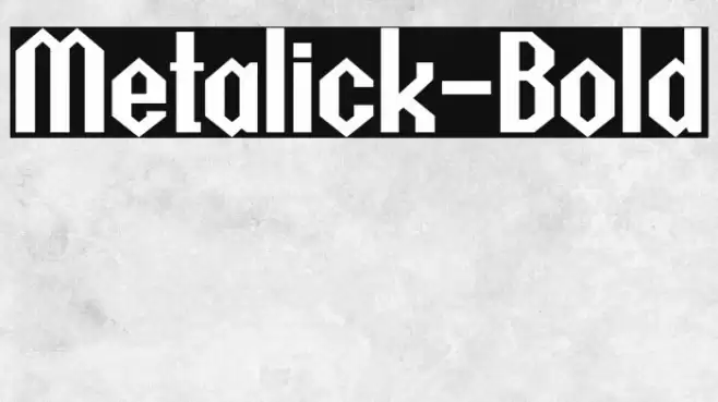 Metalick-Bold Font examples
