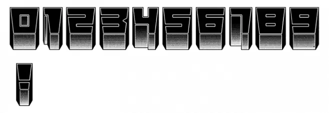 Metallic Inverted Regular Font OTHER CHARS