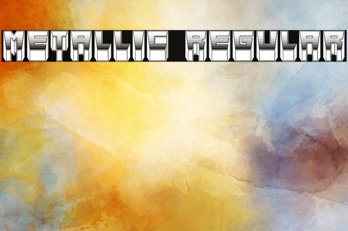 Metallic Regular Font examples