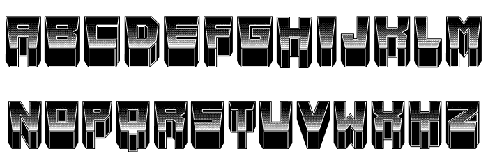 Metallic Regular Font LOWERCASE