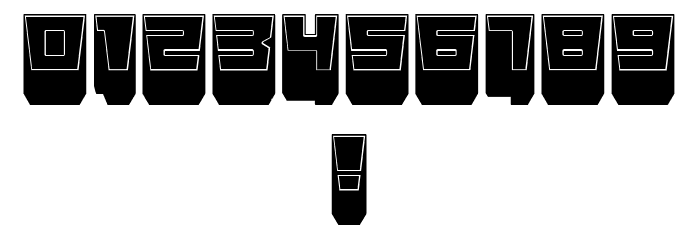Metallic Shadow Filled Regular Font OTHER CHARS