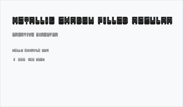 Metallic Shadow Filled Regular Business Card