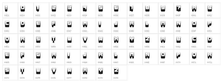 Metallic Shadow Flat Regular Character Map