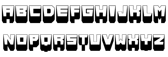 Metallic Shadow Flat Regular Font LOWERCASE