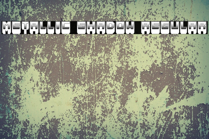 Metallic Shadow Regular Font examples