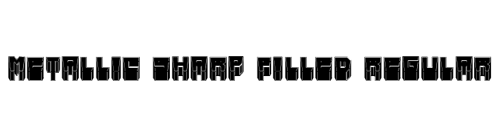 Metallic Sharp Filled Regular  Frei Schriftart Herunterladen