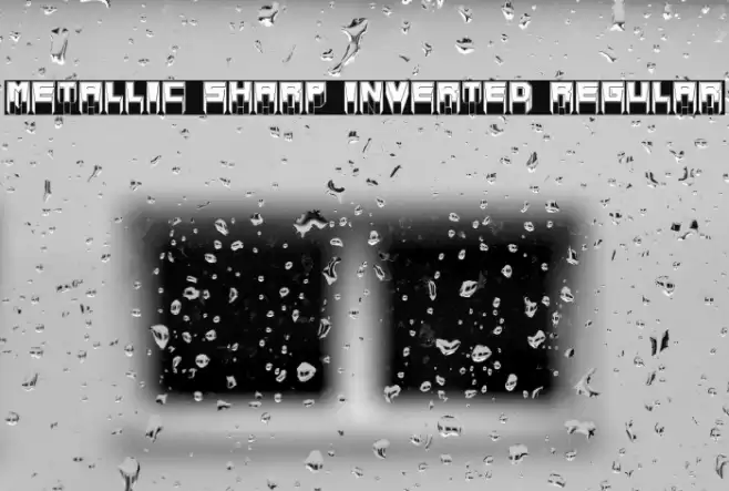 Metallic Sharp Inverted Regular Font examples