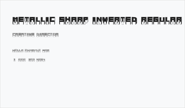 Metallic Sharp Inverted Regular Business Card