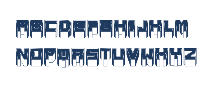 Metallic Sharp Inverted Regular Lowercase