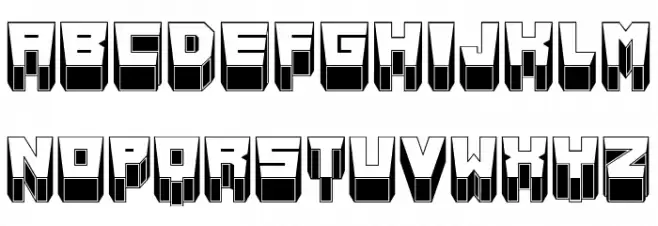 Metallic Sharp Regular フォント 大文字