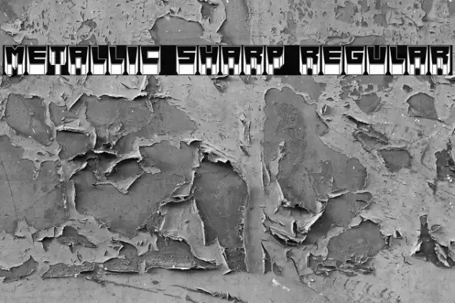 Metallic Sharp Regular Font examples