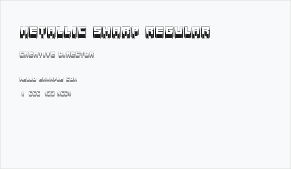 Metallic Sharp Regular Business Card