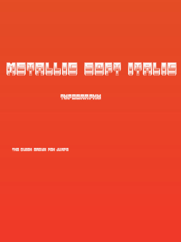 Metallic Soft Italic Poster