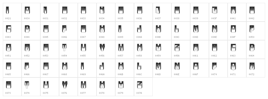 Metallic Soft Light Regular Character Map