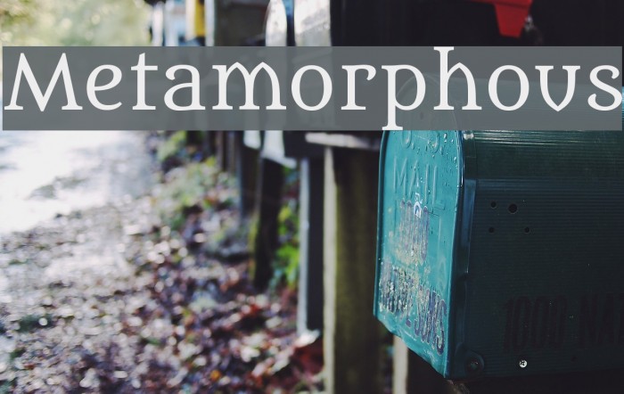 Metamorphous Font examples