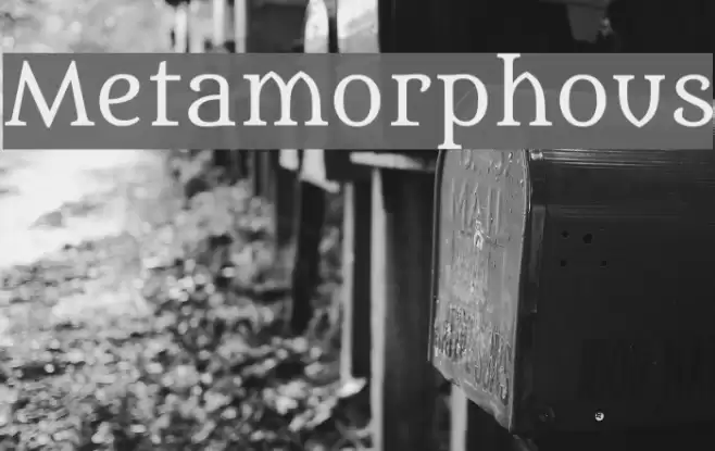 Metamorphous Font examples
