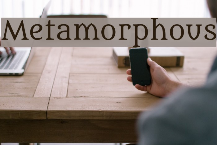 Metamorphous Font examples