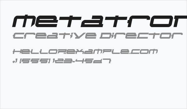 Metatron2 Business Card