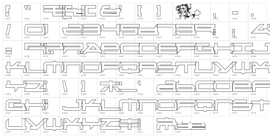 Metatron3 Character Map