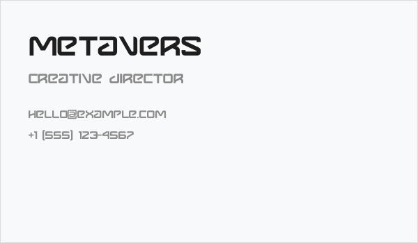 Metavers Business Card